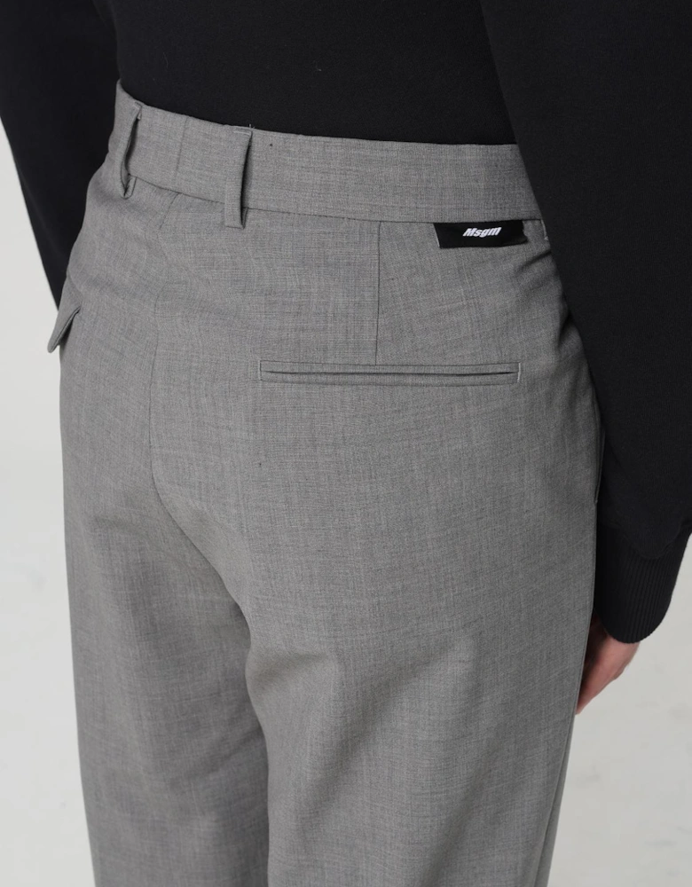Straight Leg Wool Trousers