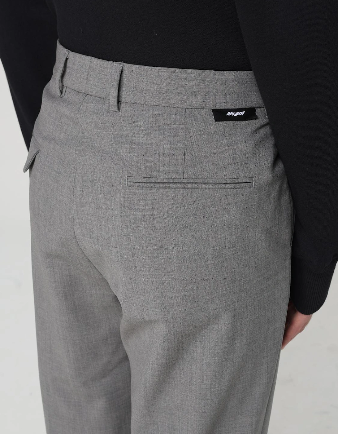 Straight Leg Wool Trousers
