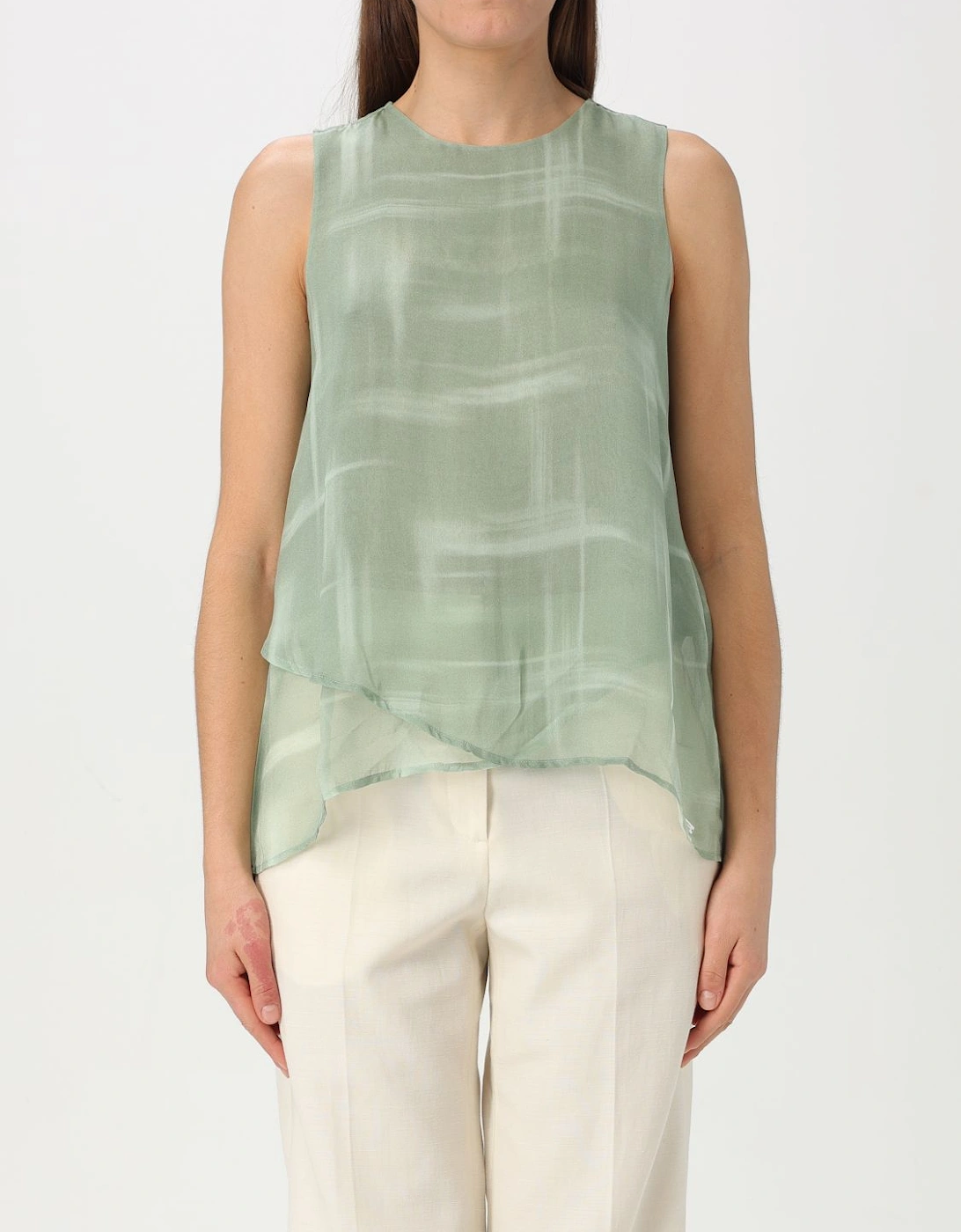 Silk Sleeveless Blouse Abstract Print, 4 of 3