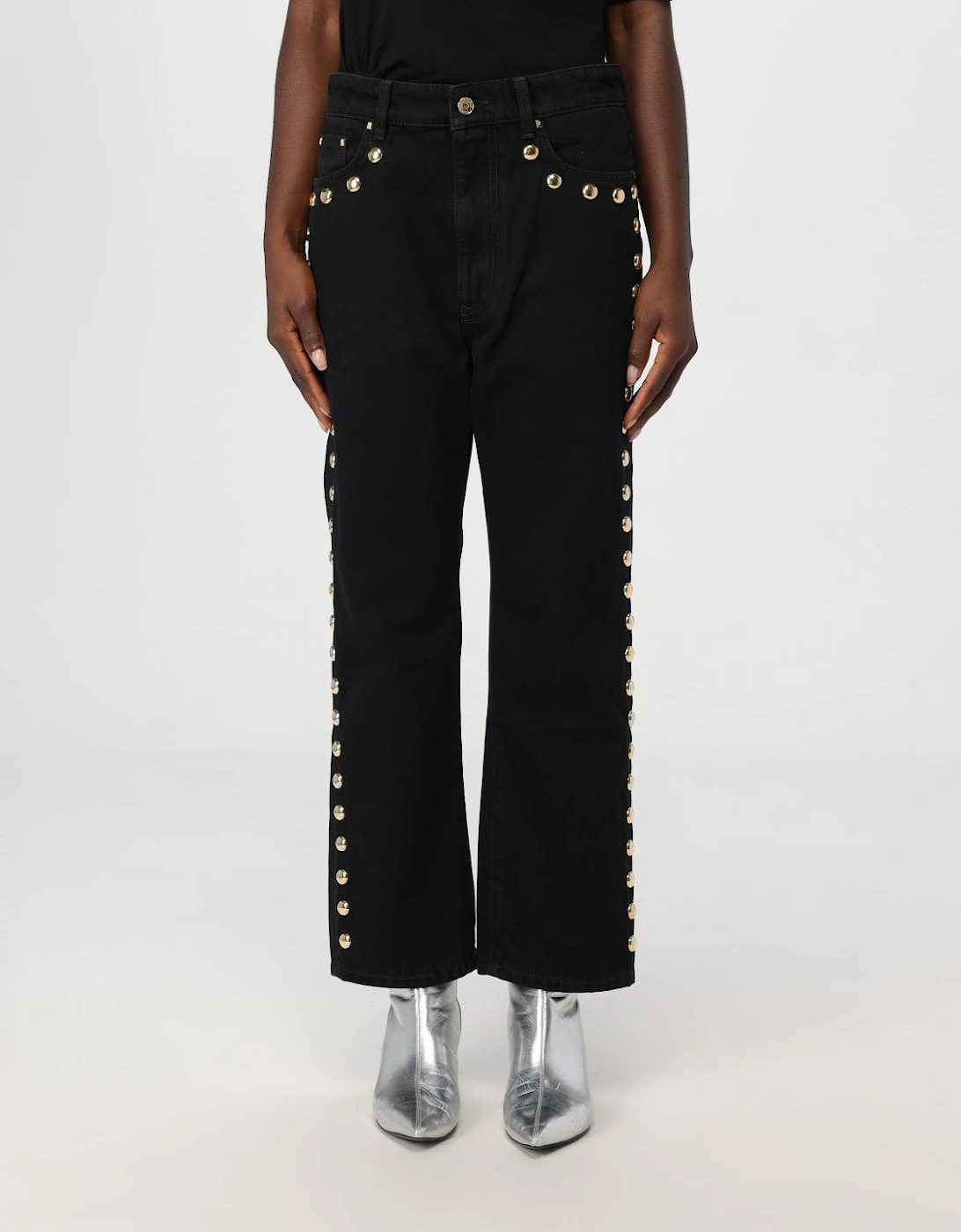 Studded MidRise Straight Leg Jeans, 6 of 5