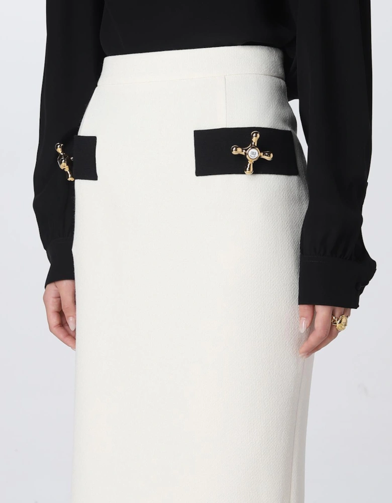 Pencil Skirt with Gold Accents