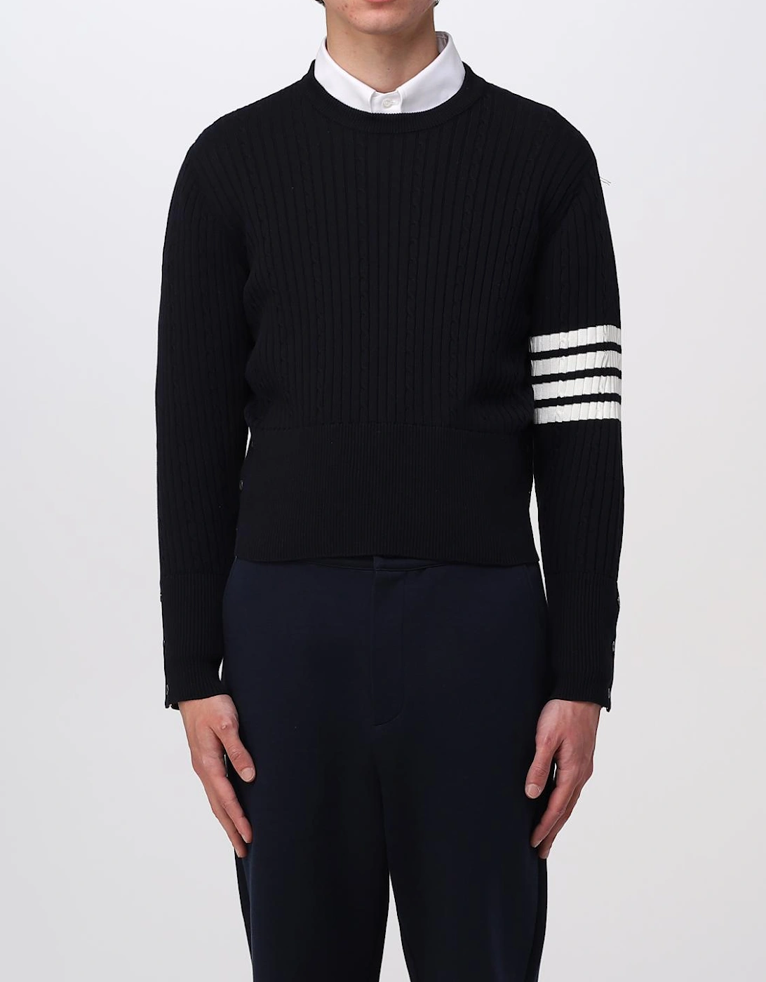 Cropped Merino Wool Ribbed Knit Sweater, 11 of 10