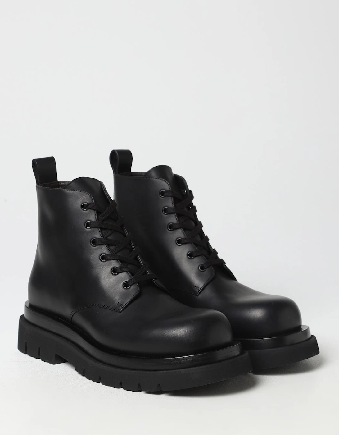 Laceup Leather Boots Padded Sole