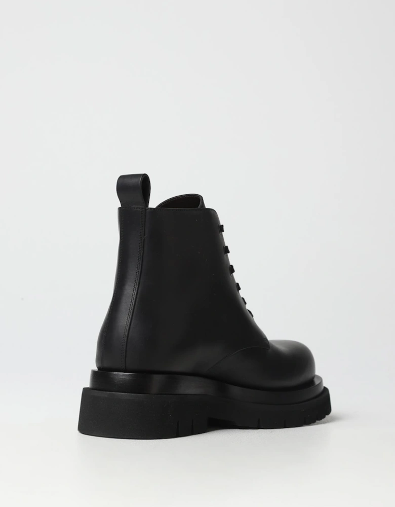 Laceup Leather Boots Padded Sole