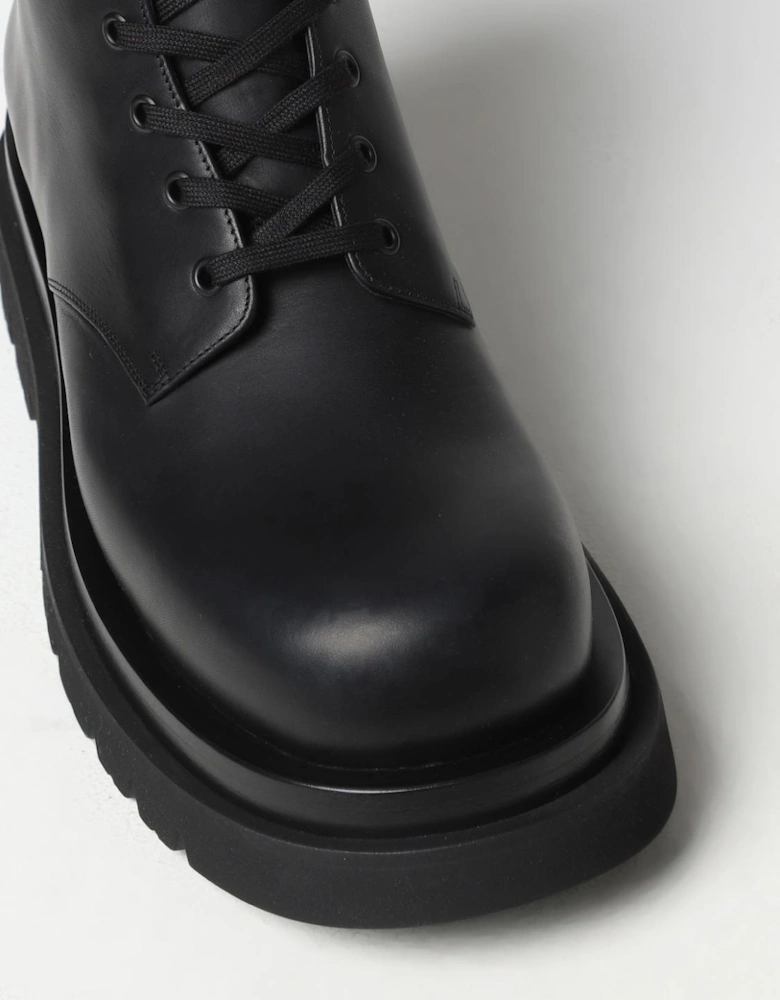 Laceup Leather Boots Padded Sole