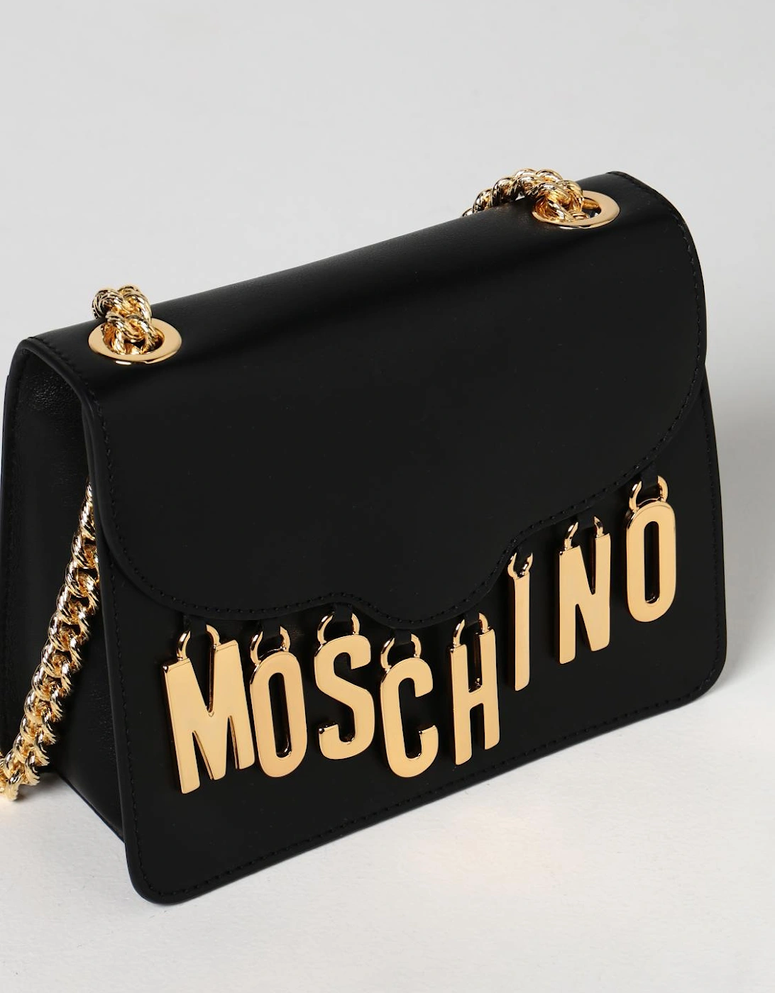 Leather Crossbody Bag with Charms