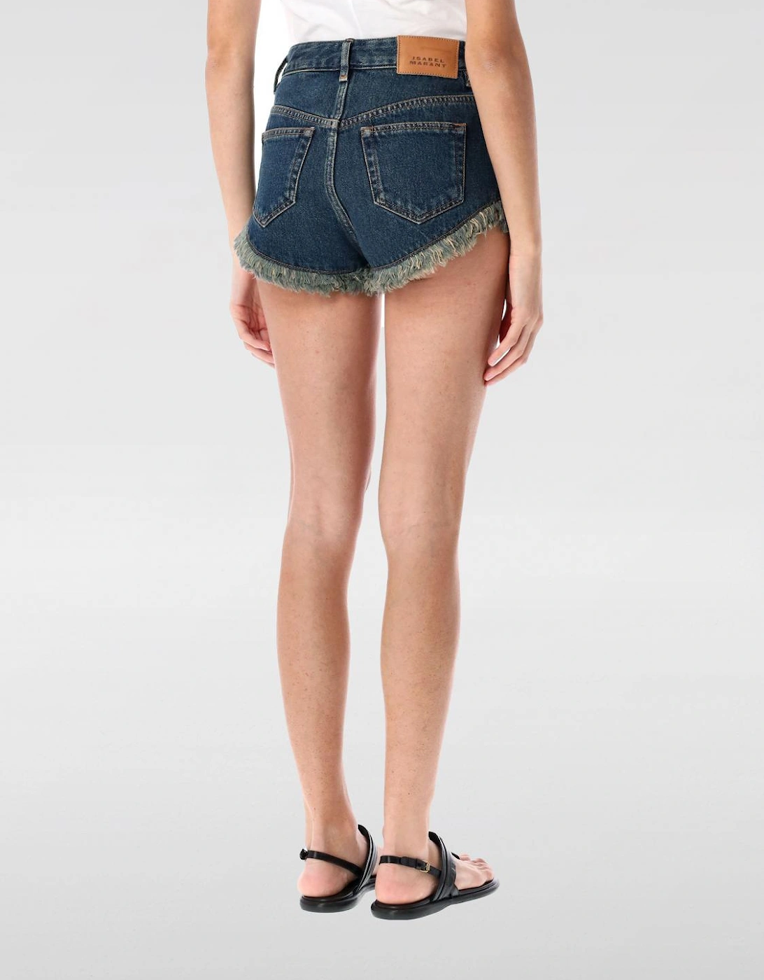 Denim Shorts Frayed Hem