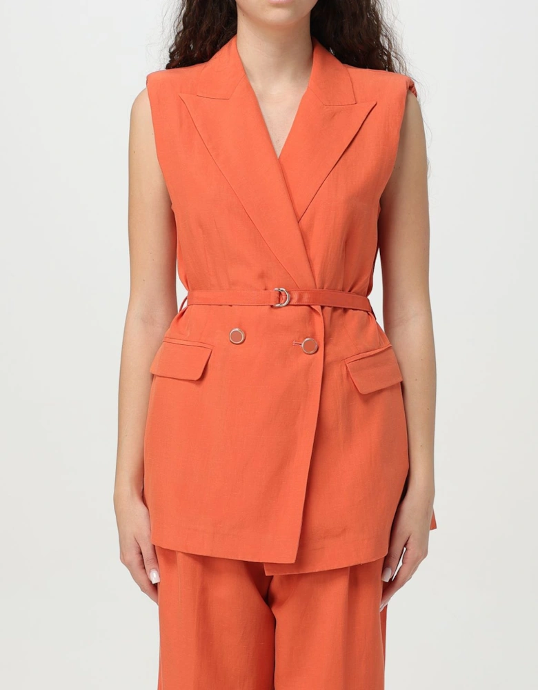 Linen Sleeveless Blazer Vest