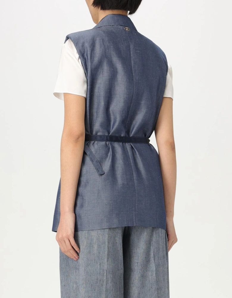 Belted DoubleBreasted Vest