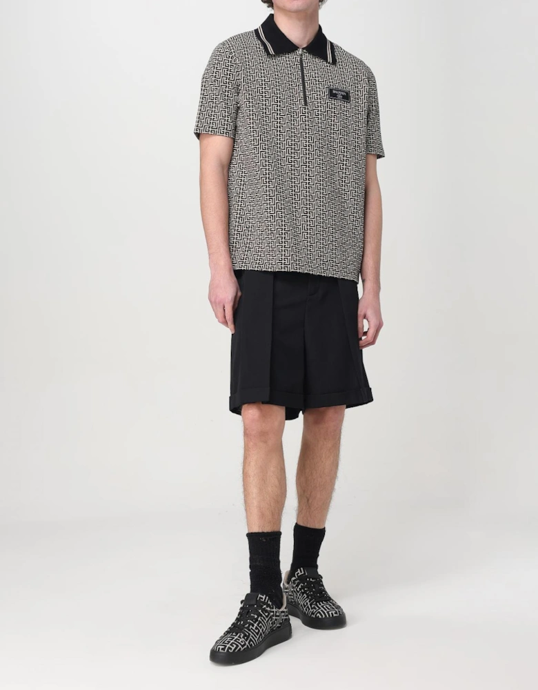 Geometric Print Polo Shirt