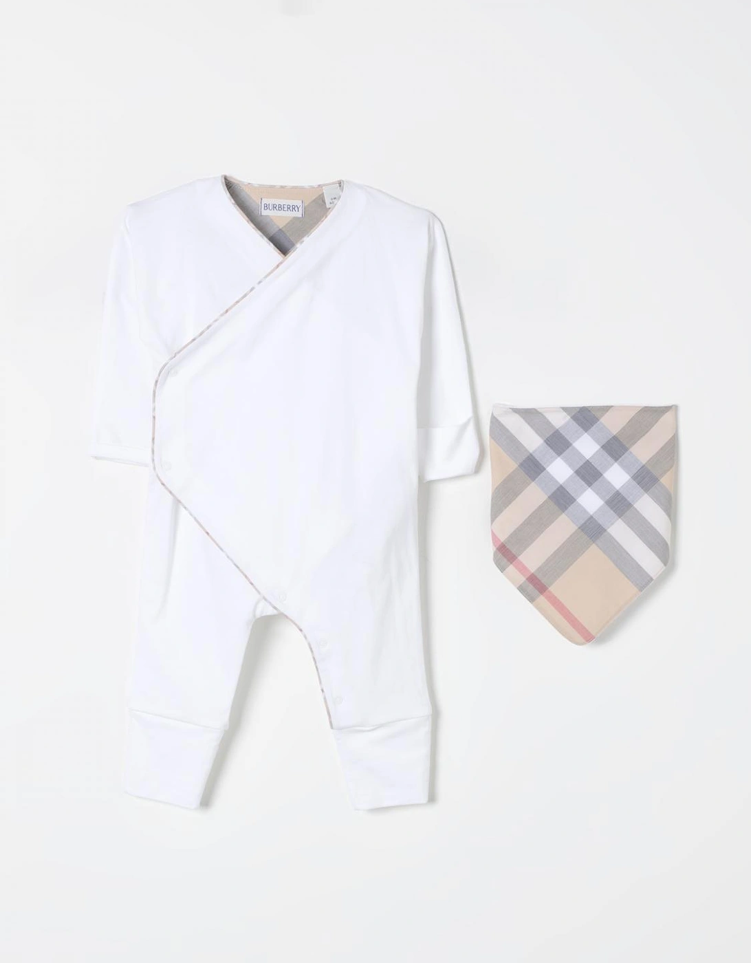 Baby Romper Set with Check Bib, 4 of 3