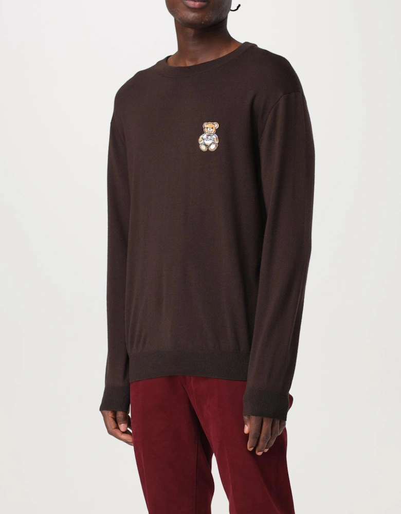 Teddy Bear Appliqu Pullover Sweater