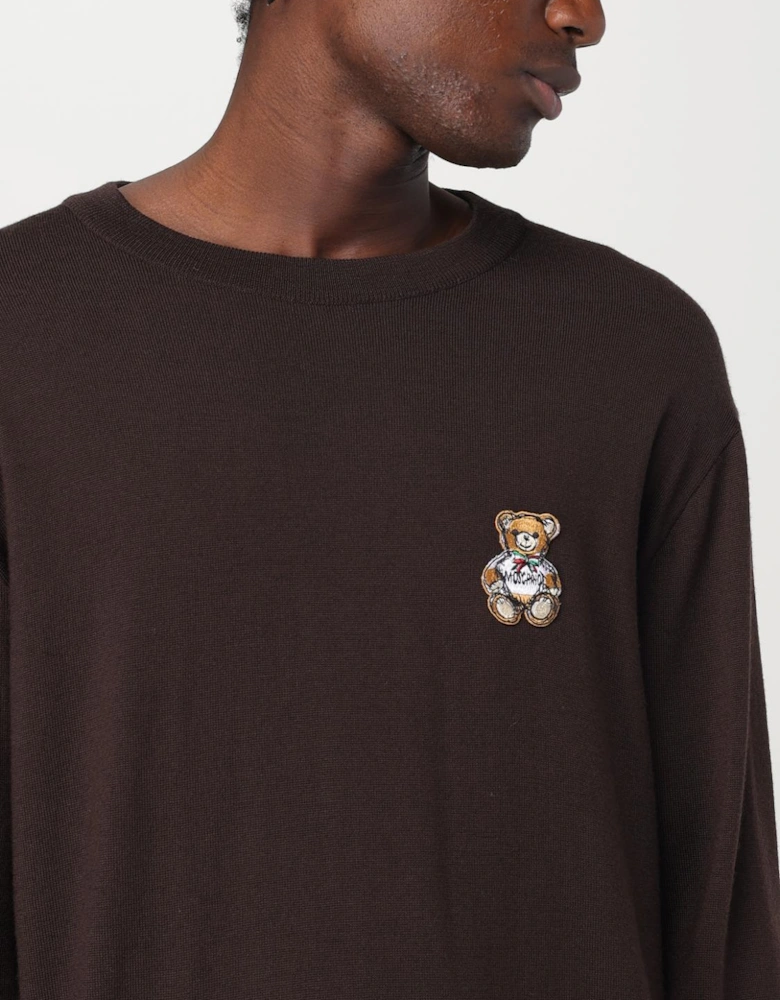 Teddy Bear Appliqu Pullover Sweater