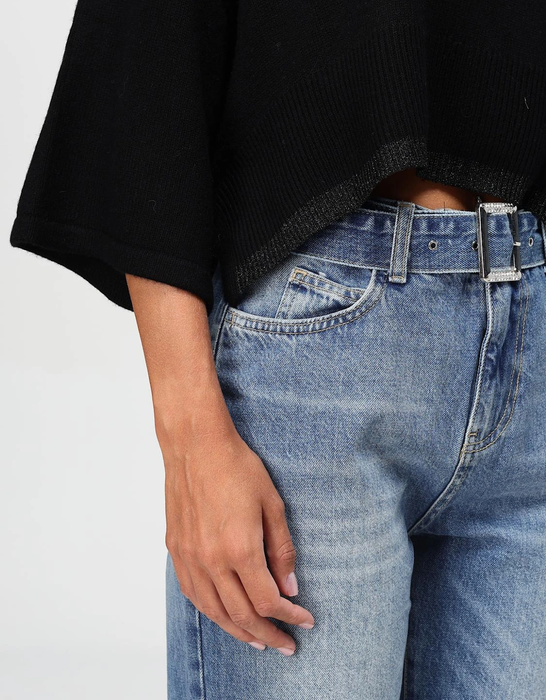 Cropped Merino Wool Sweater
