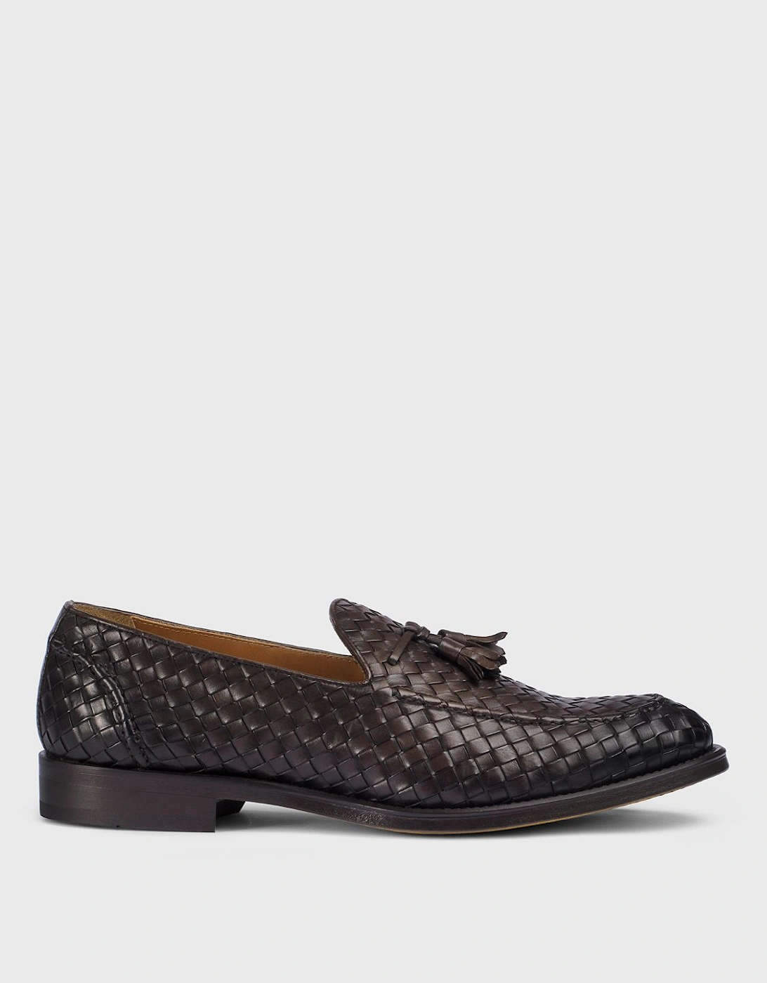 Woven Leather Tassel Loafers