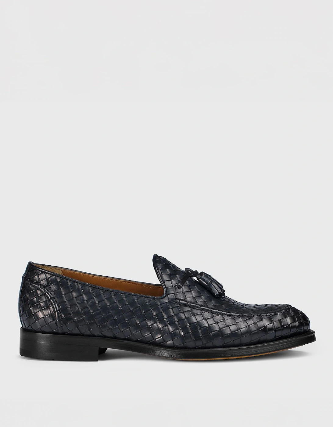 Woven Leather Tassel Loafers