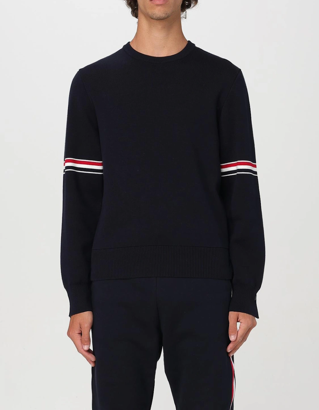 Crew Neck Sweater Grosgrain Taping