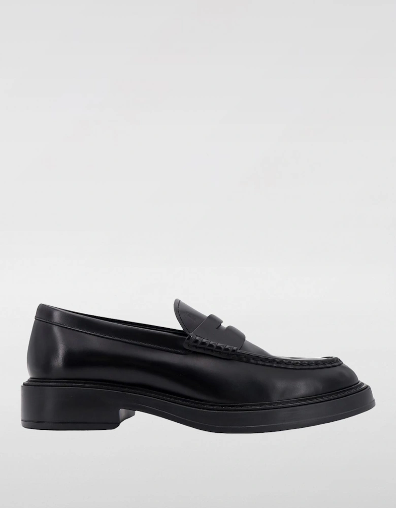 Leather Penny Loafers Chunky Sole