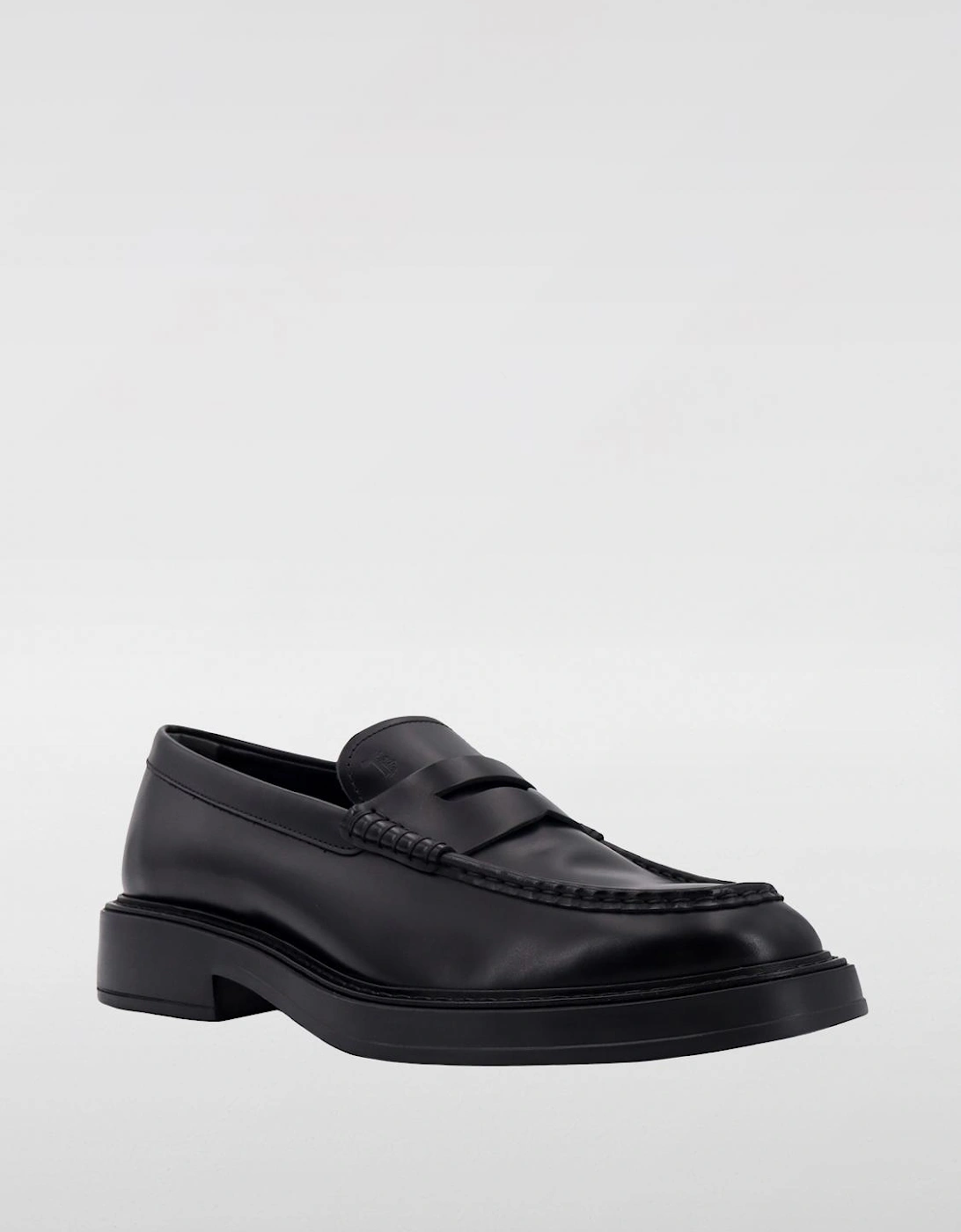 Leather Penny Loafers Chunky Sole