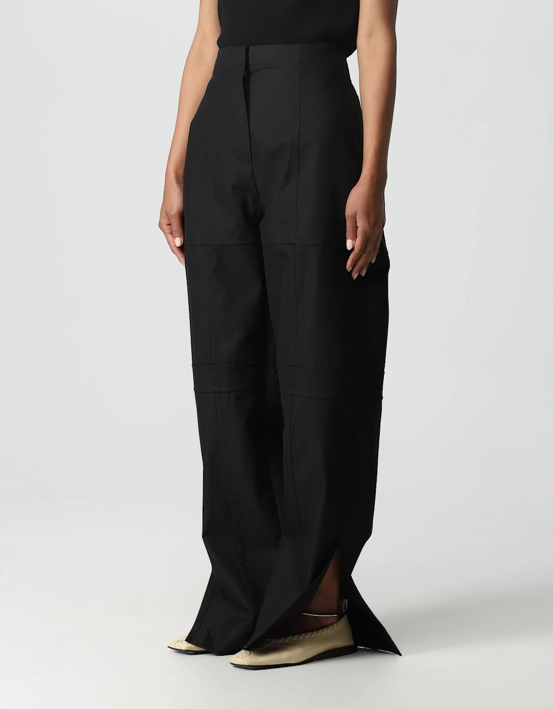 Wide Leg Cotton Trousers