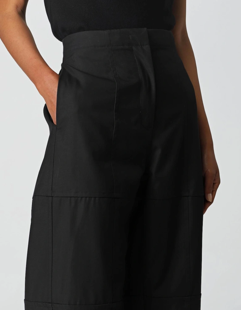 Wide Leg Cotton Trousers
