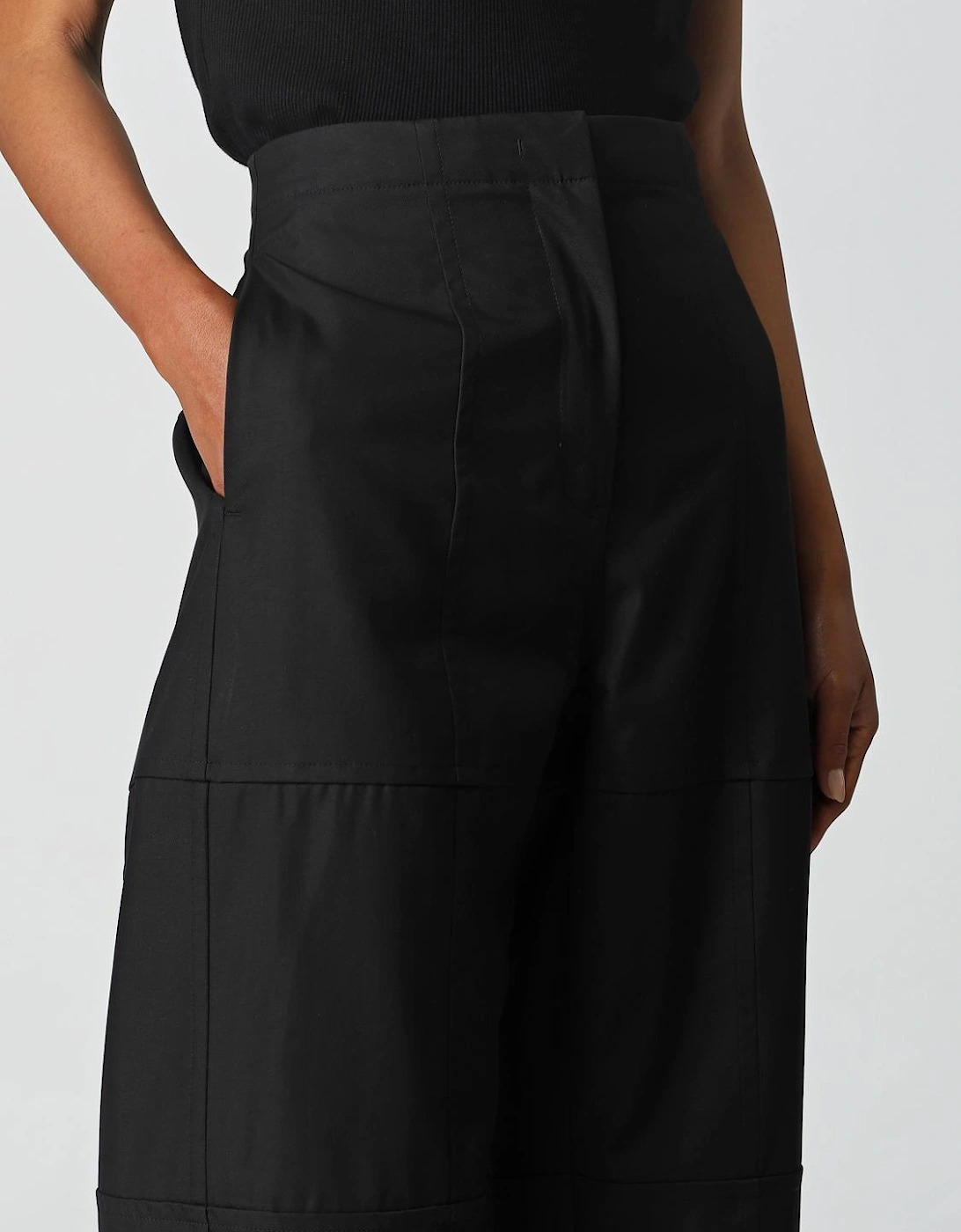 Wide Leg Cotton Trousers