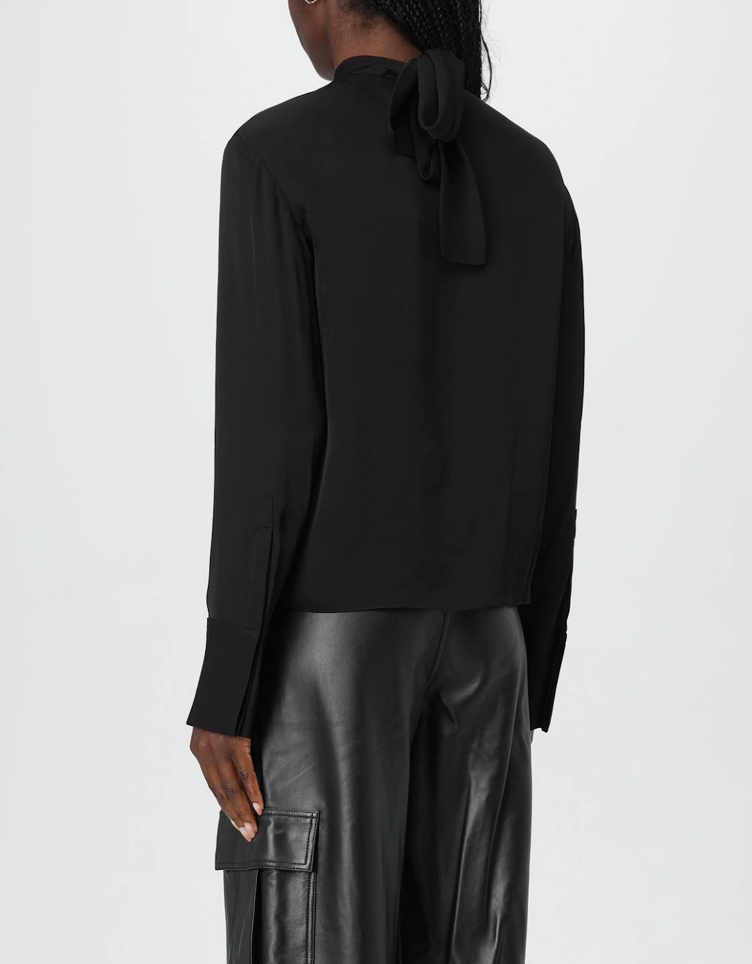 High Neck Long Sleeve Blouse
