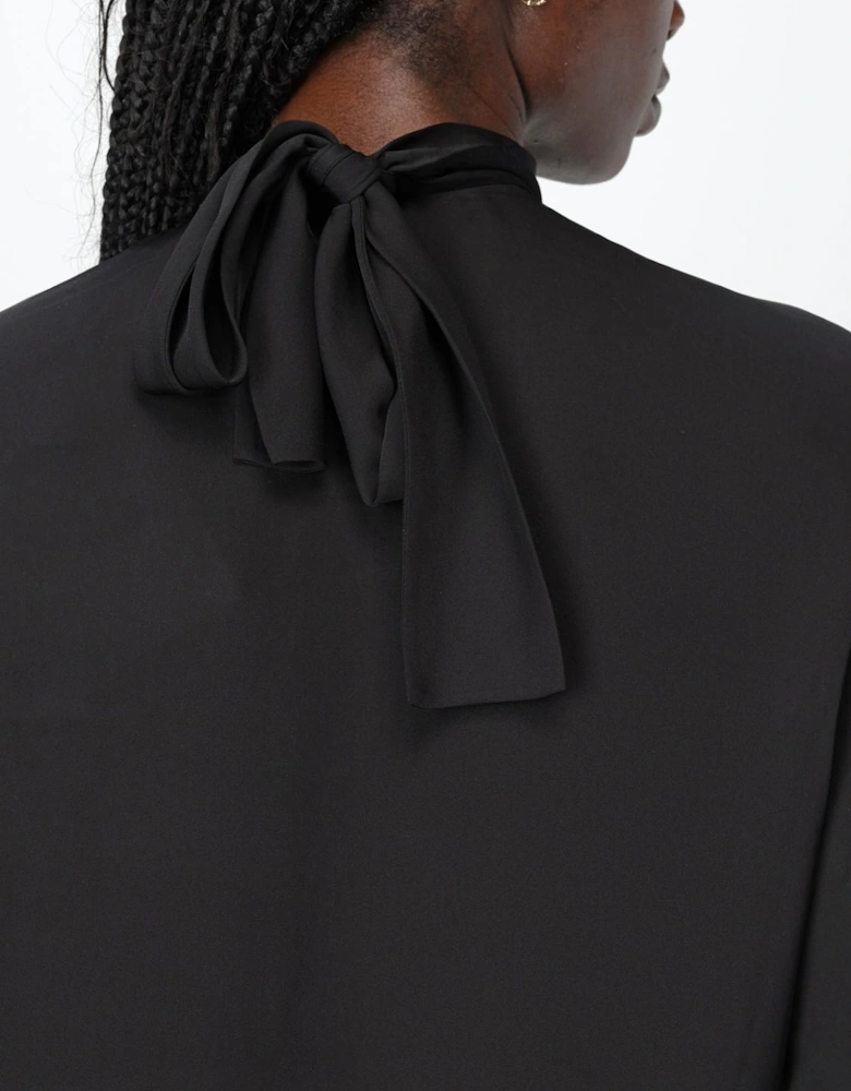 High Neck Long Sleeve Blouse