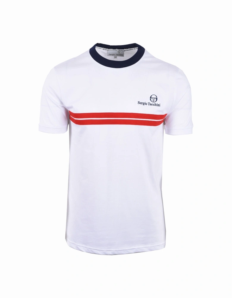 New Supermac T-shirt White/Maritime Blue/Adrenaline Rush