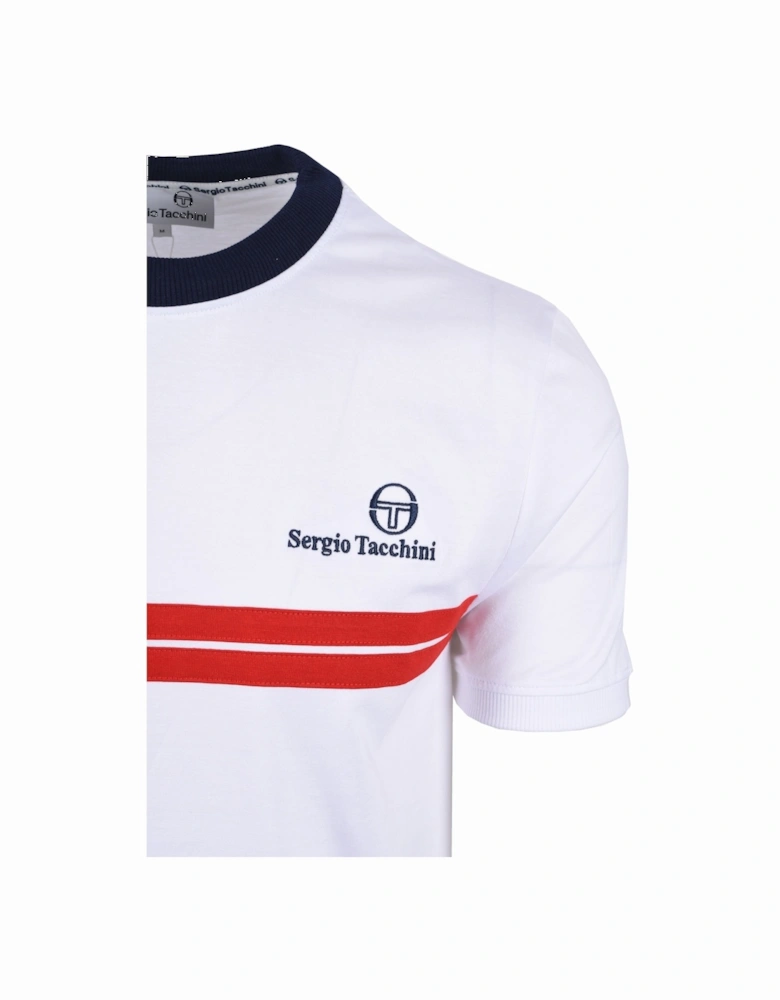 New Supermac T-shirt White/Maritime Blue/Adrenaline Rush