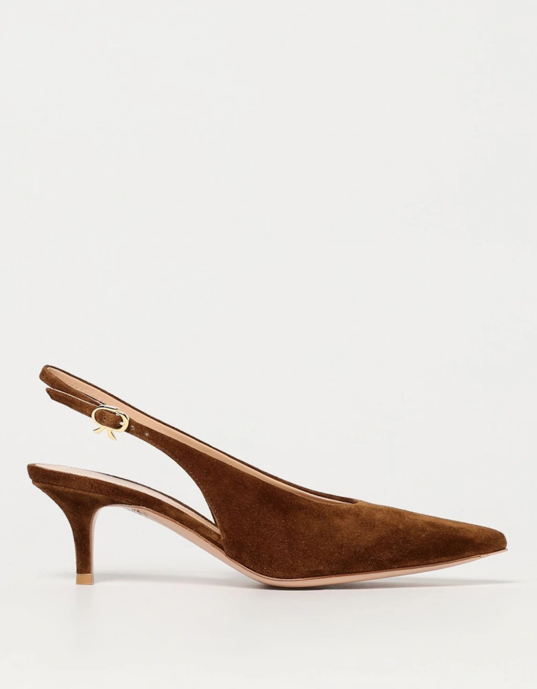 Suede Slingback Kitten Heels