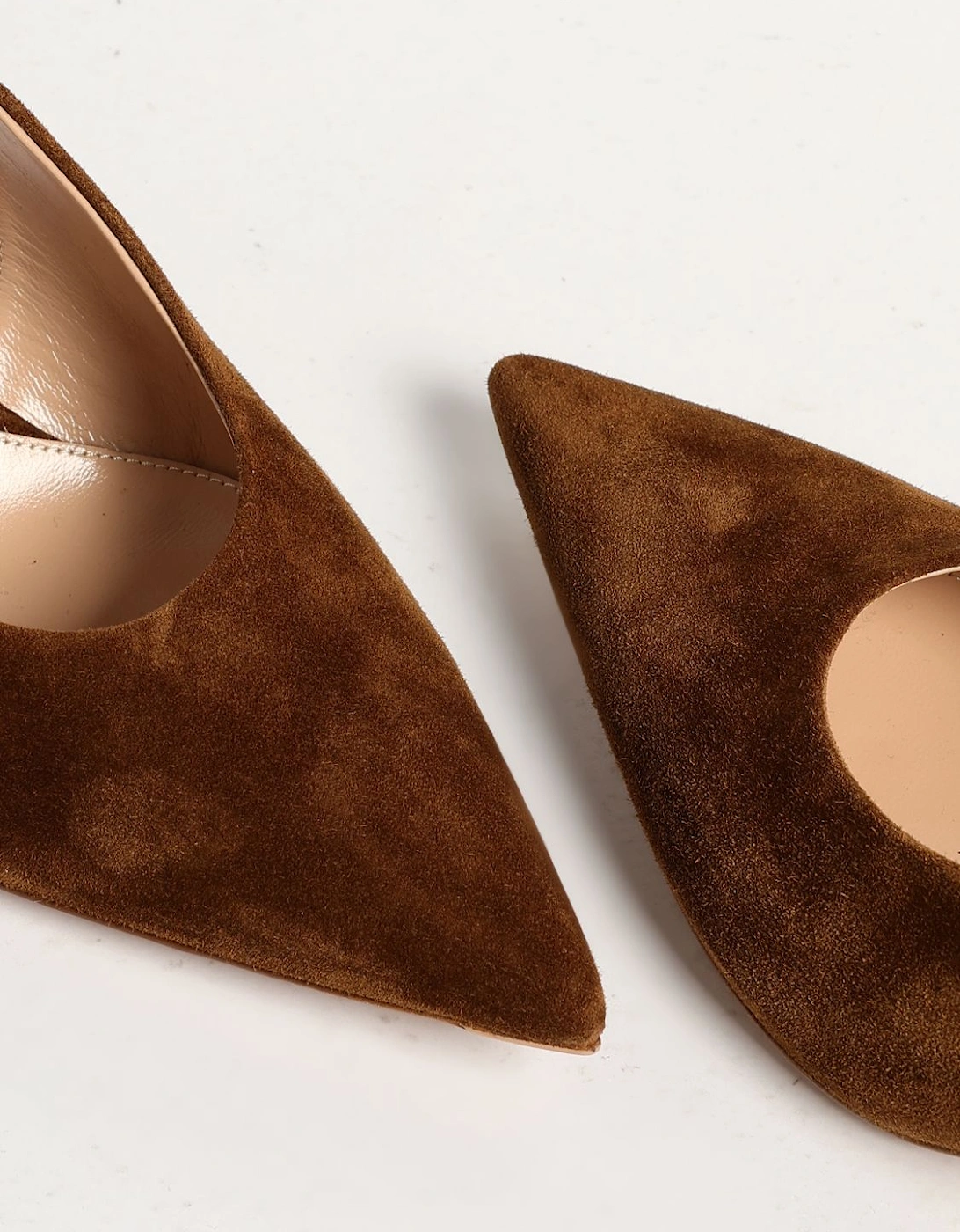 Suede Slingback Kitten Heels