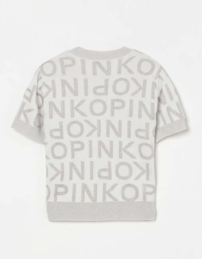 Logo Knit Short Sleeve Sweater