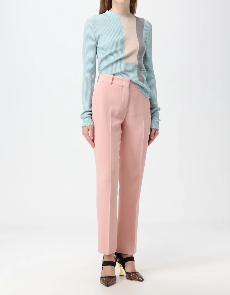 Ribbed Knit Colorblock Sweater