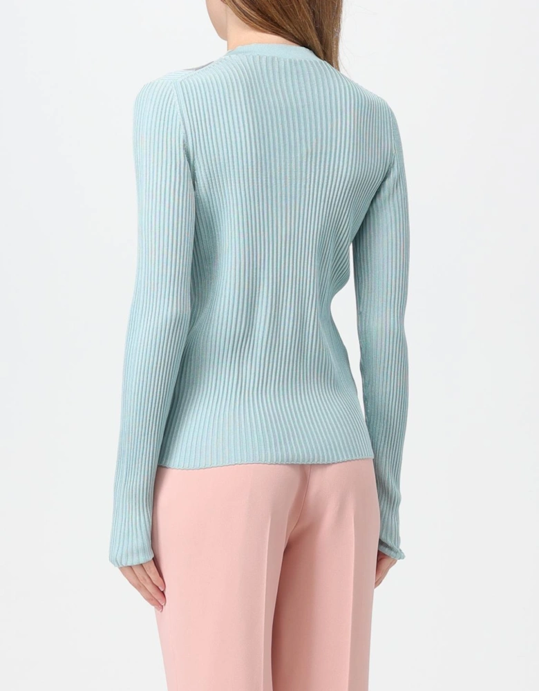 Ribbed Knit Colorblock Sweater
