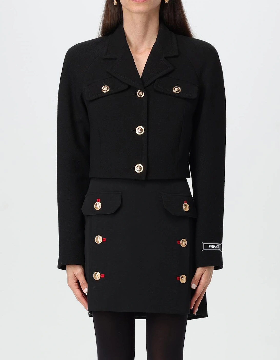 Cropped Wool Blazer Skirt Suit, 6 of 5