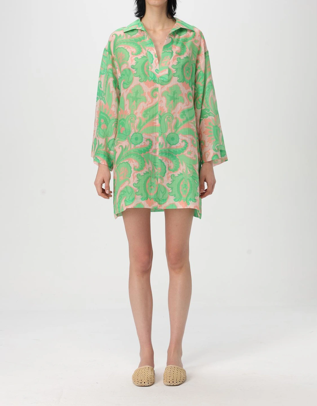 Paisley Print Mini Dress Relaxed Fit, 5 of 4