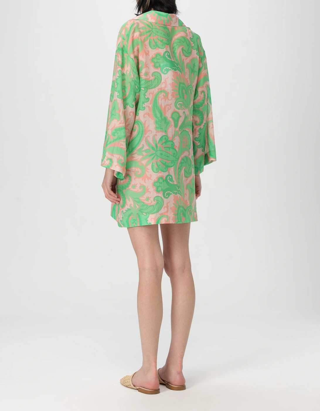 Paisley Print Mini Dress Relaxed Fit