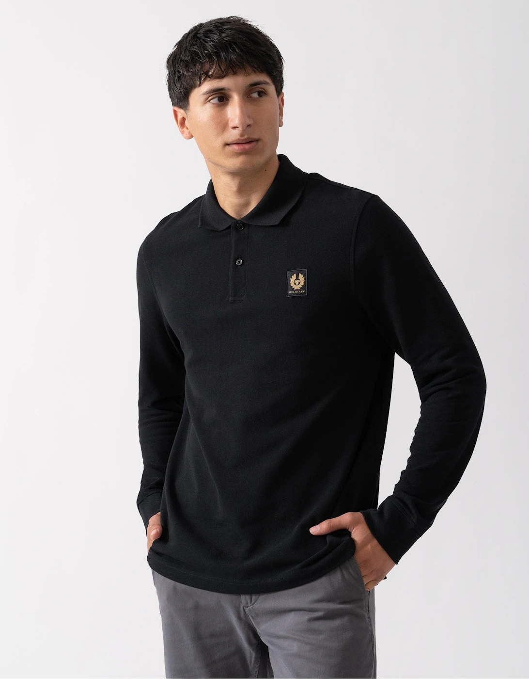 Long Sleeved Mens Essentials Polo, 5 of 4
