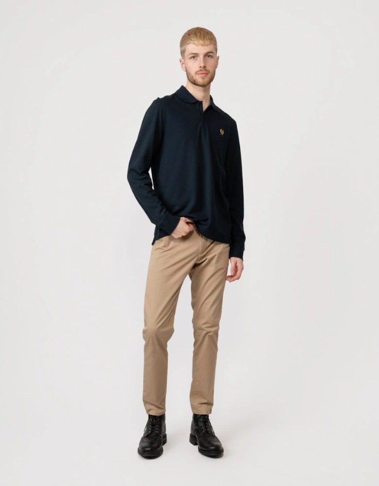 Long Sleeved Mens Essentials Polo