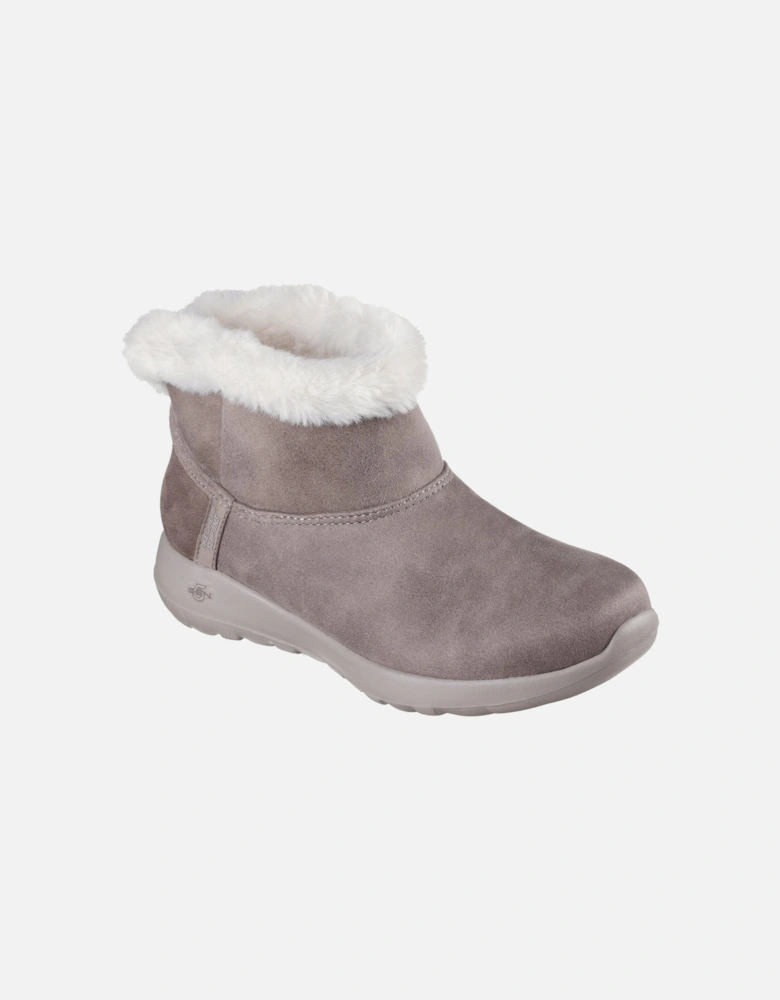 On-the-GO Joy Cozy Dream Polyester Women's Dark Taupe Winter Ankle Boots