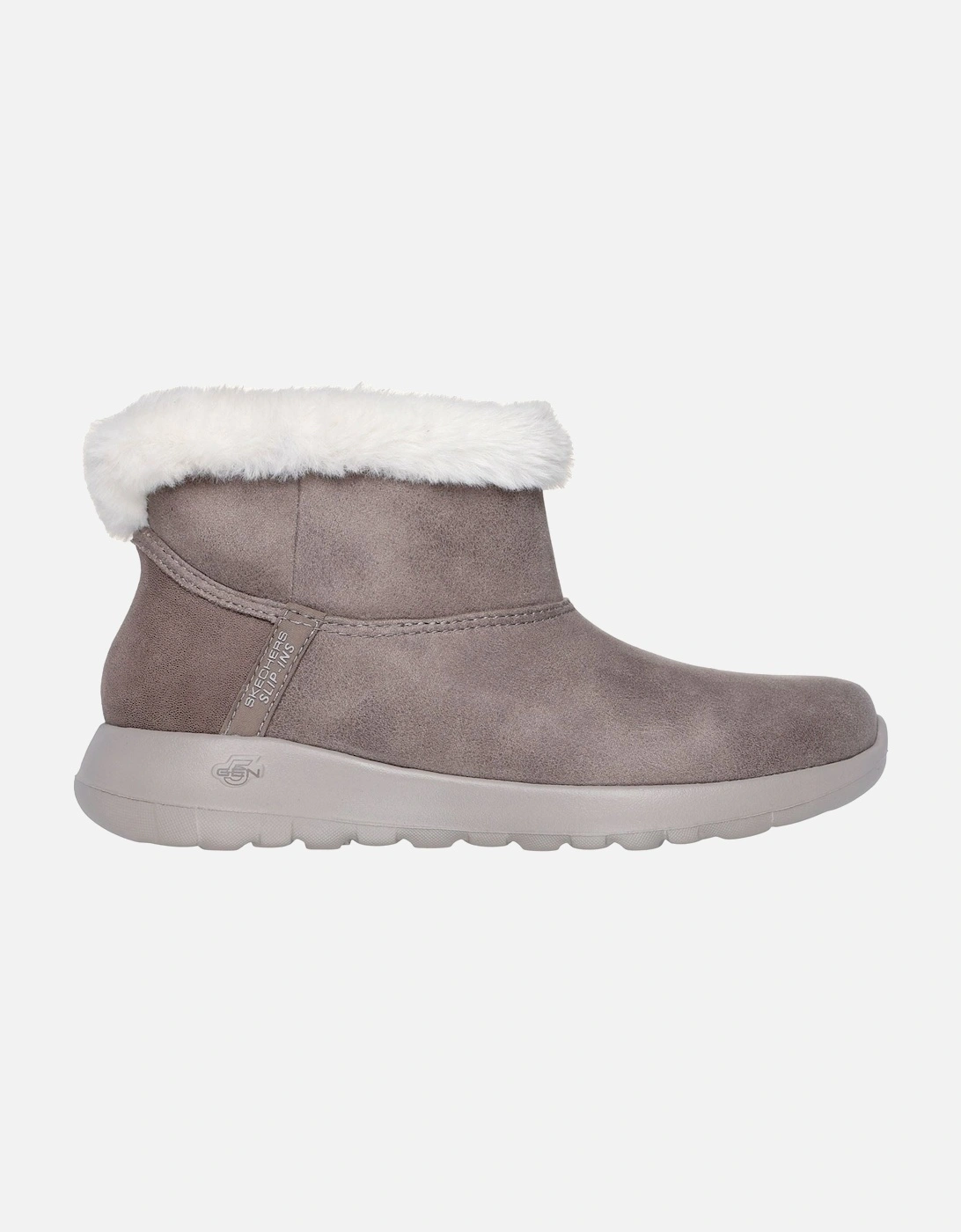 On-the-GO Joy Cozy Dream Polyester Women's Dark Taupe Winter Ankle Boots