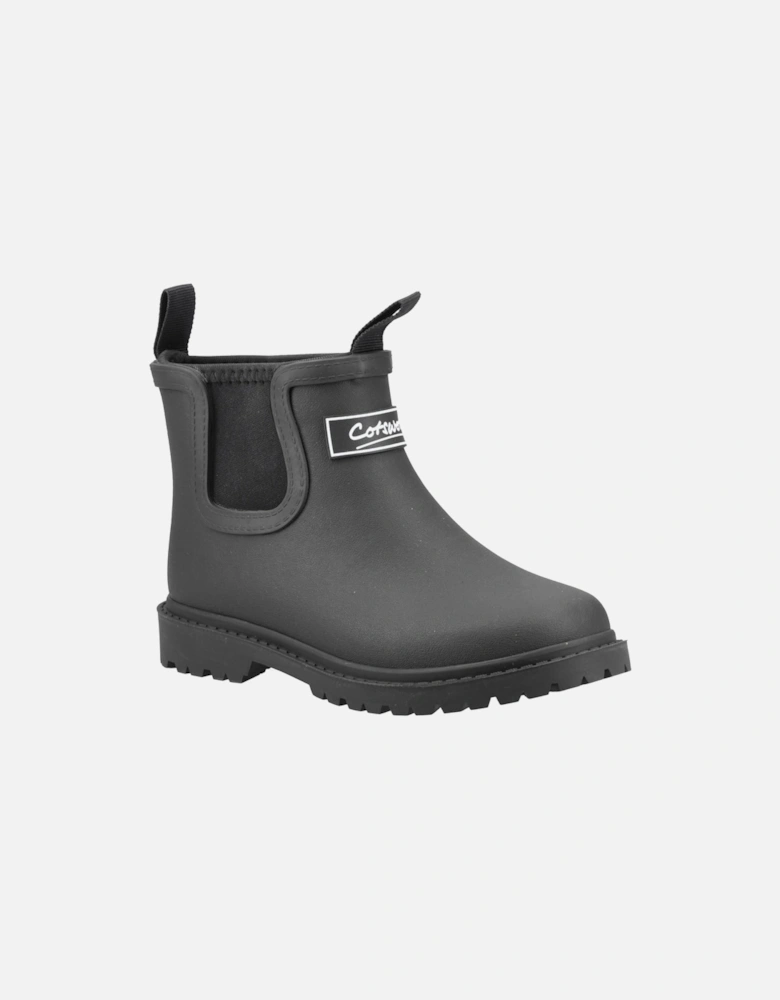 Barton Synthetic Black Wellington Boots