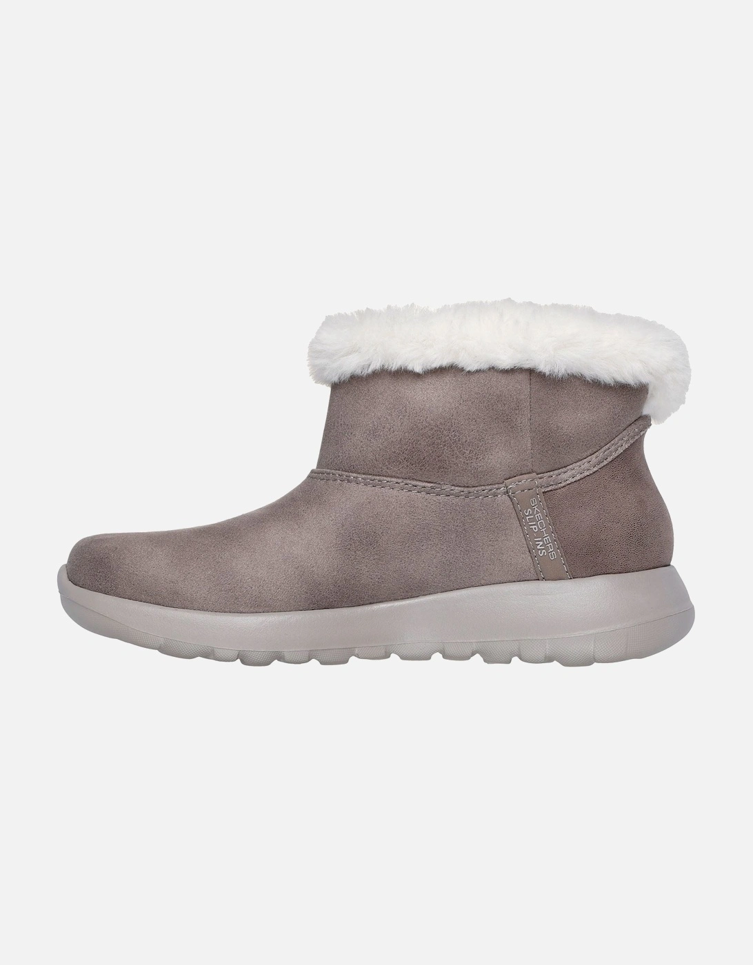 On-the-GO Joy Cozy Dream Polyester Women's Dark Taupe Winter Ankle Boots