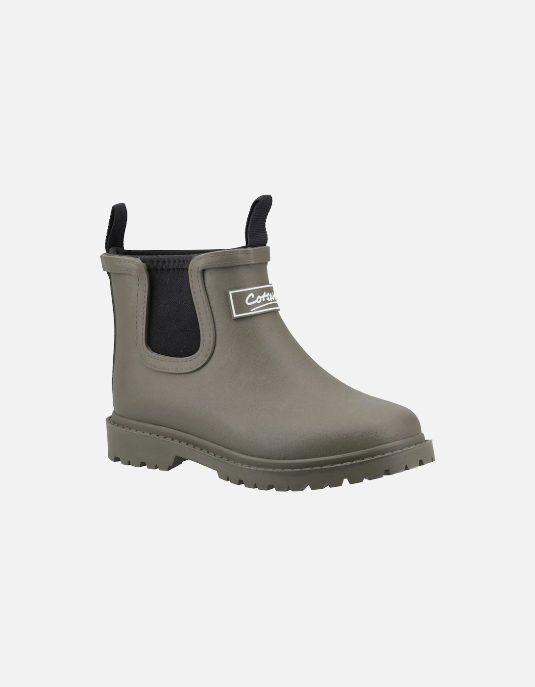 Cotswold Unisex Green Barton Synthetic Khaki Wellington Boots - : Size 13 Kids