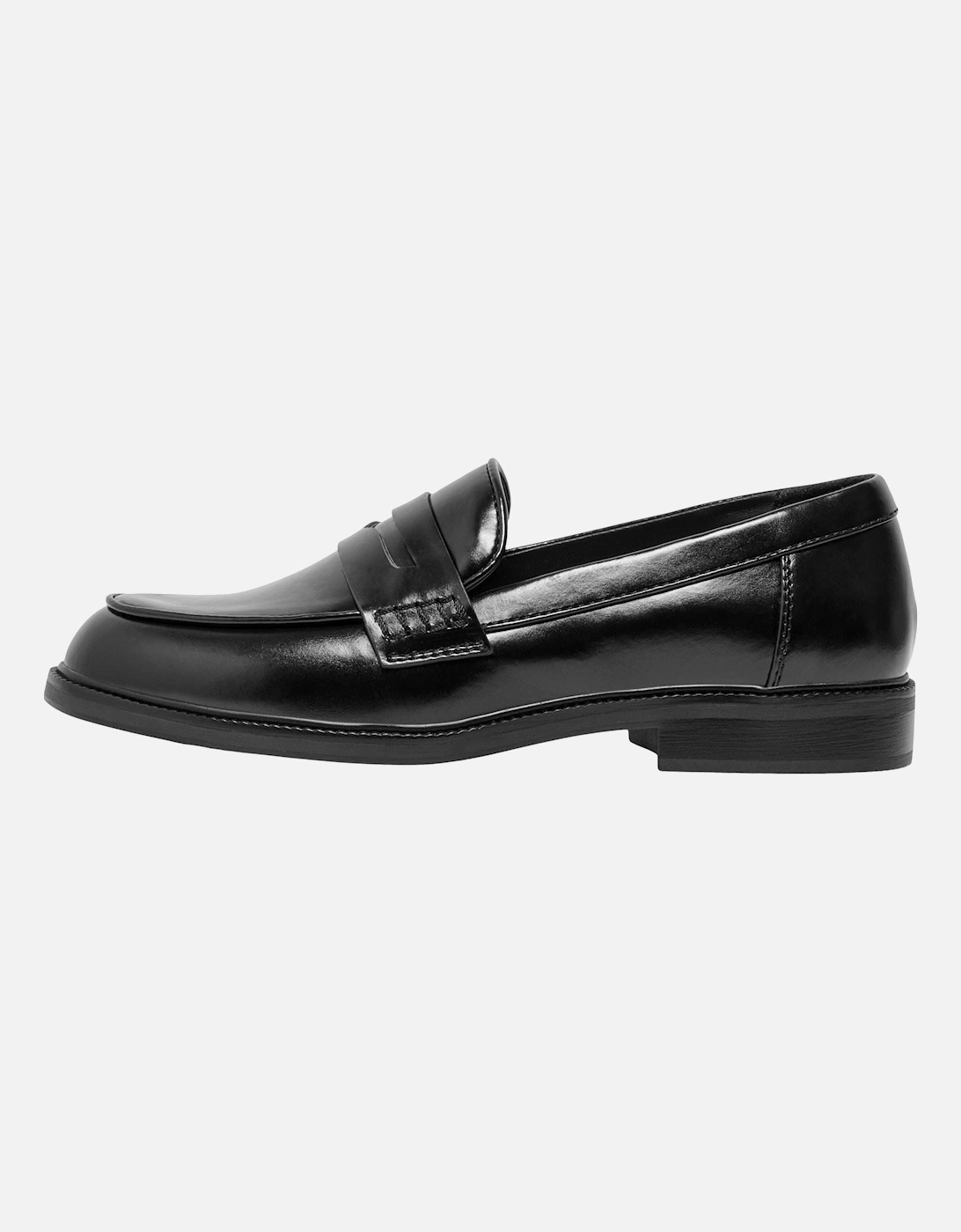 LUX-1 Polyurethane Women's Black Loafers