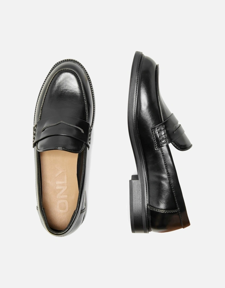 LUX-1 Polyurethane Women's Black Loafers