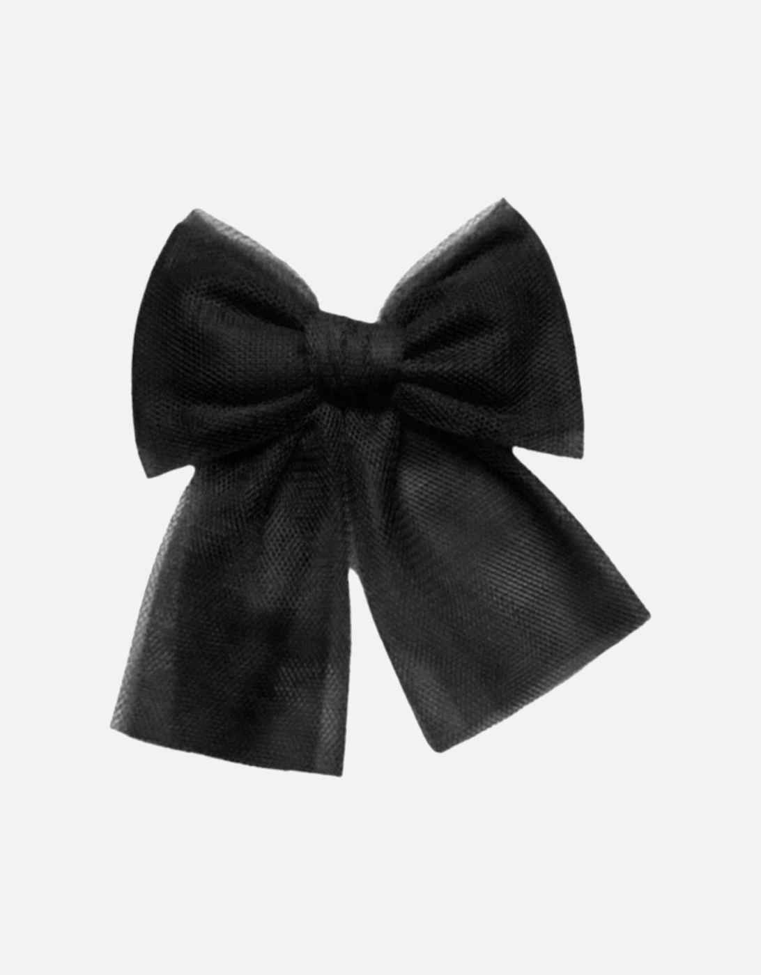 Girls Black Tulle Bow Clip, 2 of 1
