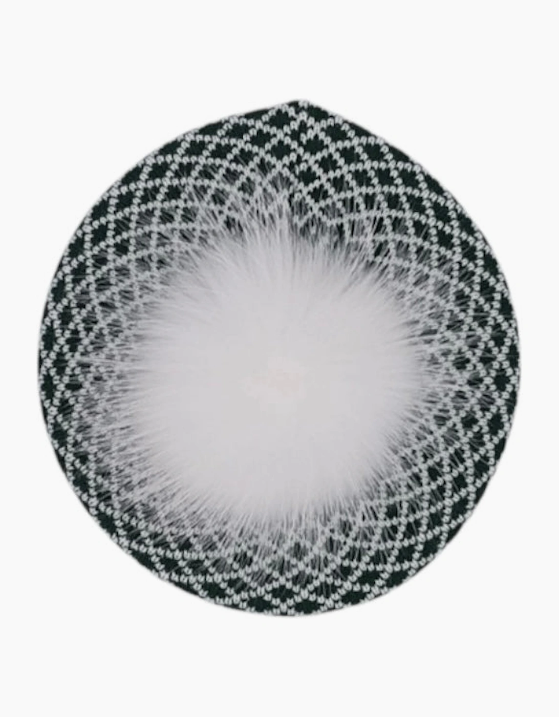 Rahigo Girls Green and White Knit Hat - Grey - Size: 5 years