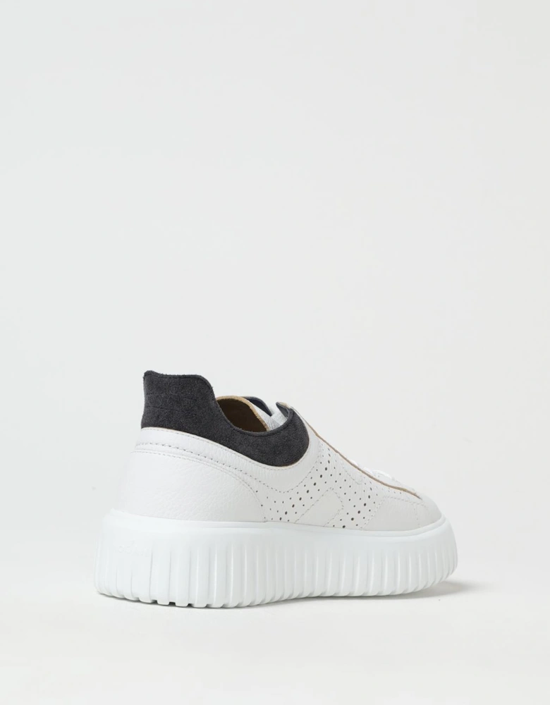 Comfortable Lace-Up Sneakers with Leather Upper and Rubber Sole